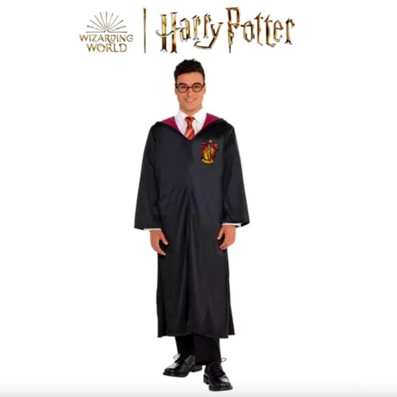 Happy Potter Hogwarts Gryffindor 2 Pc Adult Unisex Costume Bundle, Adult OS - Picture 1 of 5